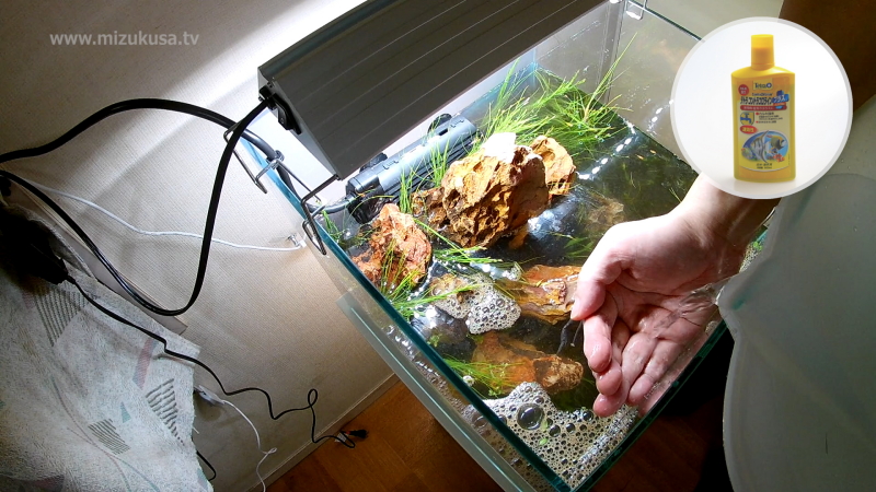 カルキ（塩素）を抜いてから注水する　STEP7.注水